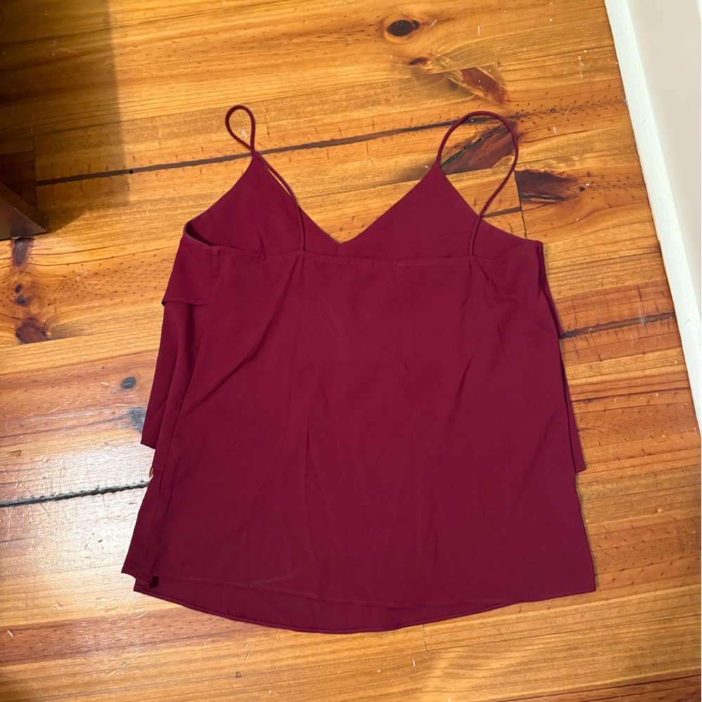 Naked Zebra Maroon Ruffled Tank - Picture 3 of 3